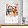 2027 New DIY Diamond Painting Wall Calendar Kit 12-Month Flip Calendar Design Home Decor