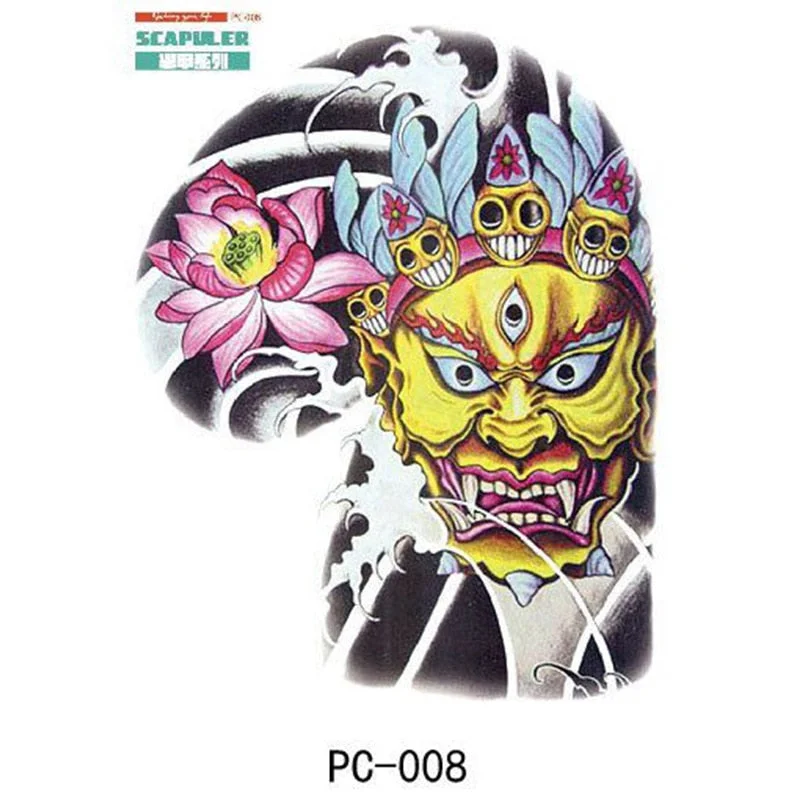 Large size temporary tattoo on chest body arm shoulder cool fake tattoos water transfer tattoo for men big 32*24cm tatto sticker