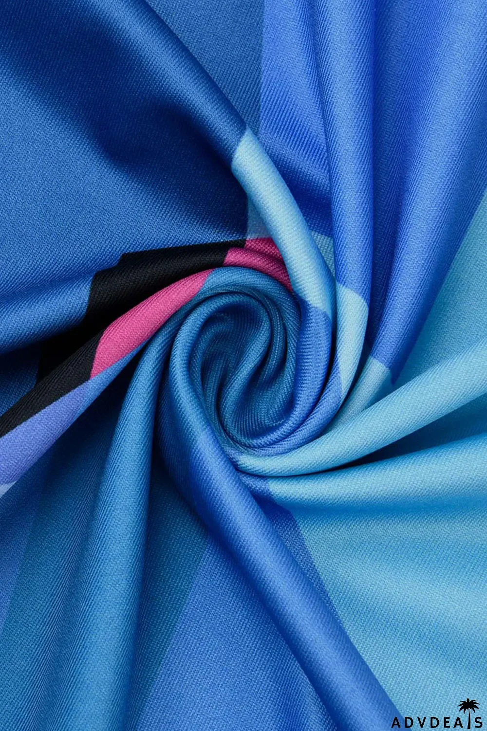 Multi-color Fashion Casual Print Bandage V Neck Long Sleeve Dresses