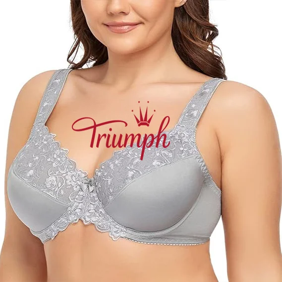Triumph - 3 bucăți 🔥Sutien de dama cu dantela florala marime plus