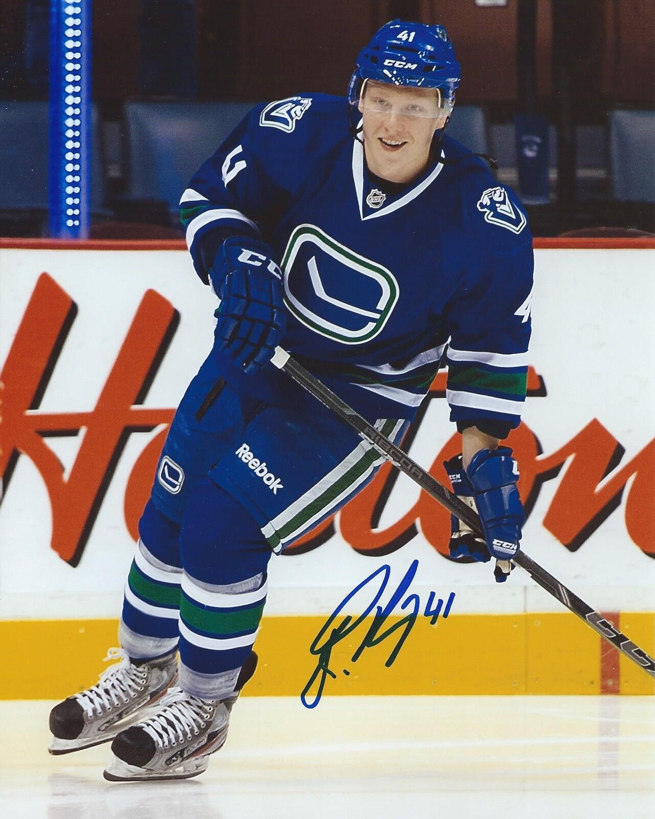 Ronalds Kenins Signed 8×10 Photo Poster painting Vancouver Canucks Autographed COA