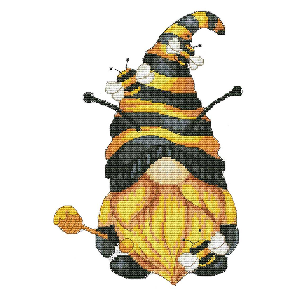 

Bee Gnome - 11CT Stamped Cross Stitch - 30*40CM, 501 Original
