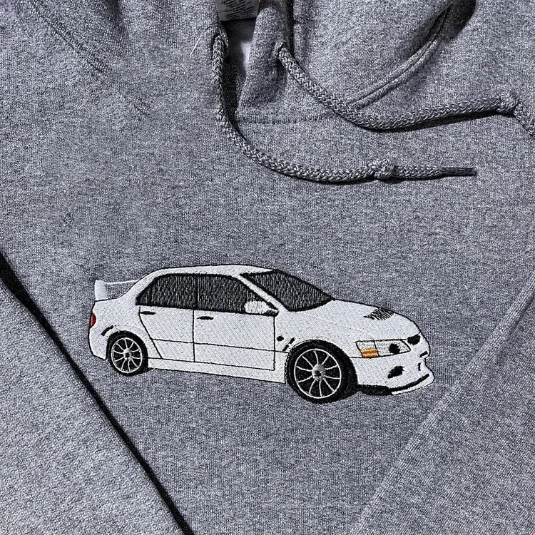 Custom Embroidered Sweatshirt, Embroidered Car Photo, Custom Hooded Sweatshirt, Embroidered Classic Cars, Anniversary Gifts for Men, Gift for Car Lovers