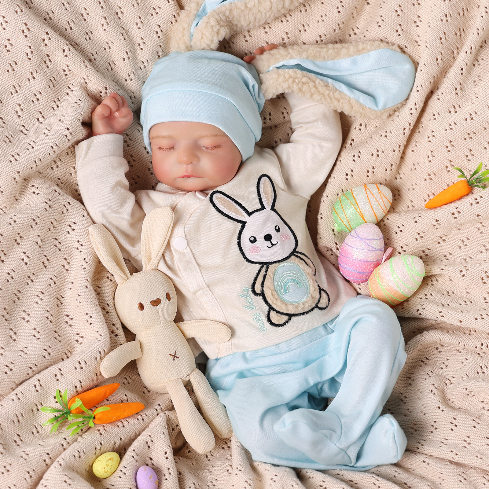 Babeside Sleeping Reborn Baby Noah 20'' Little Infant Girl Emotional Bond Companion