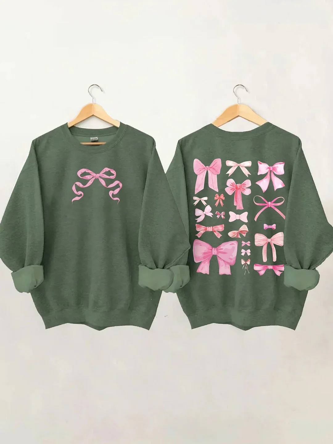 Coquette Pink Bow Y2K Sweatshirt