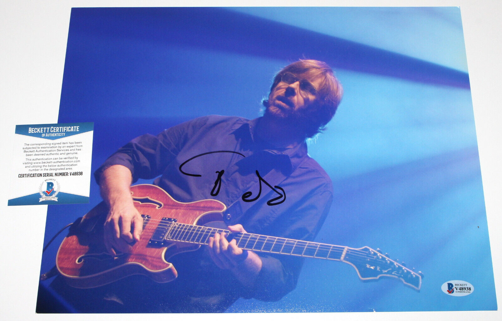 TREY ANASTASIO PHISH GUITARIST SIGNED CONCERT 11X14 Photo Poster painting POSTER BECKETT COA BAS