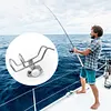 Stainless Steel Rail Mounted Clamp on Rod Holder Double Wire Fishing Rod Holder