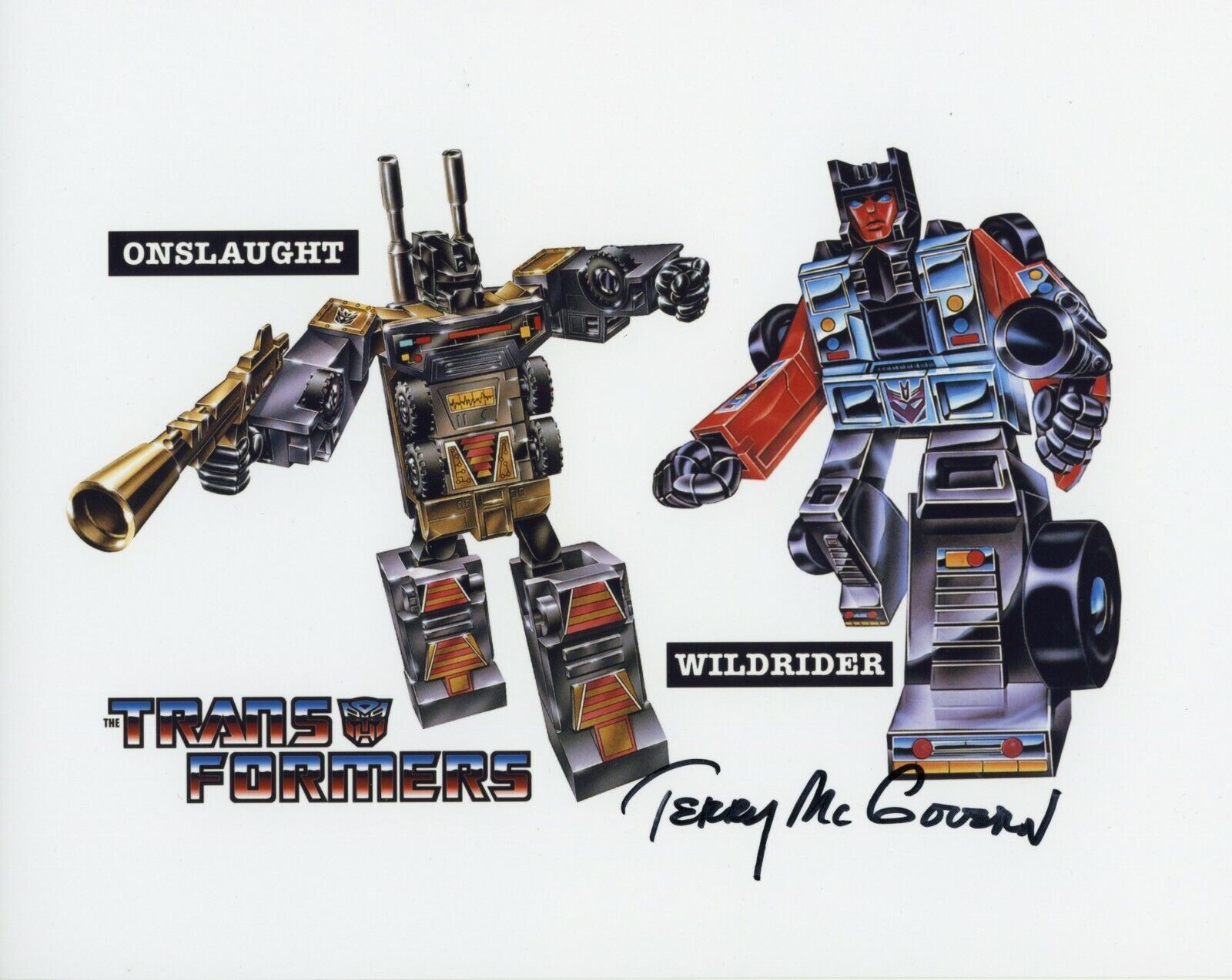 ~~ TERRY McGOVERN Authentic Hand-Signed TRANSFORMERS - ONSLAUGHT