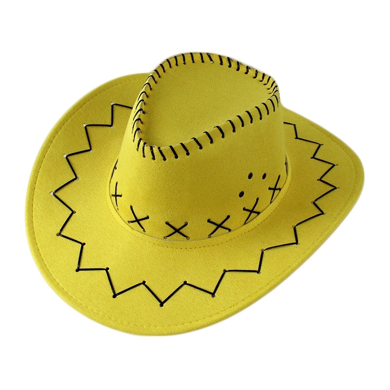 Western Cowboy Hat Knight Hat Men’s And Women’s Sun Hat Big Along Outdoor Performance Cowboy Hat Big Eaves Prairie Travel Hat