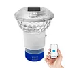 Solar Powered Pool Chlorine Floater with Colorful Lights for Nighttime Ambiance