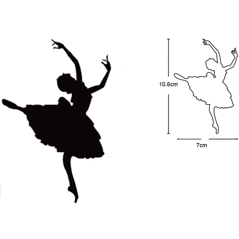 Girl Dancer Ballet Yoga Metal Cutting Dies Stencil For DIY Scrapbooking/Photo Album Decor Embossing Paper Card Making Craft Dies