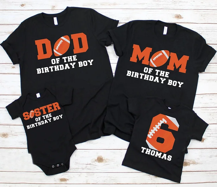 Personalized Football Family Birthday Shirts|S12