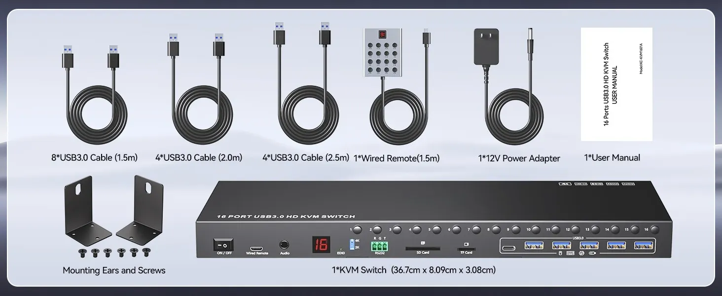 HDMI KVM Switch 16 computers