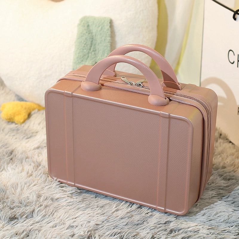 Vintage 14 Inch Cosmetic Case Mini Laptop Case Small Luggage Accompanying Gift Password Suitcase Storage Cosmetic Bag