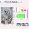 (US Local)5D DIY Owl Diamond Art Painting Notebook Kit Crystal Notepad Sketchbook Gifts