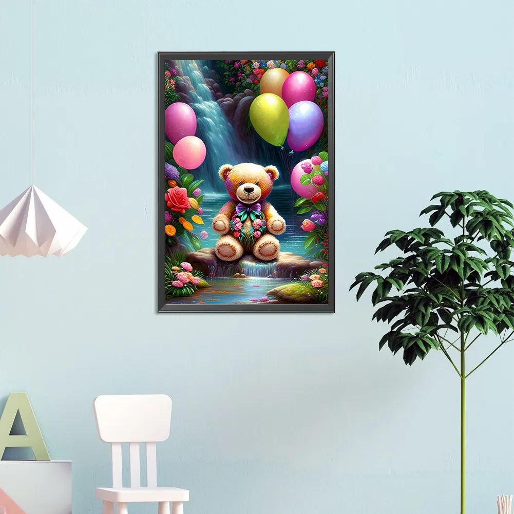 Partial AB Diamond Painting - Full Round Drill - Bear(Canvas|45*65cm)
