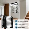 [US Local Warehouse] Wall-Mounted Folding Stairs Attic Ladder Pull Down System with Handrails Retractable Loft Ladder for Indoor/Storehouse/Basement 600lbs Capacity