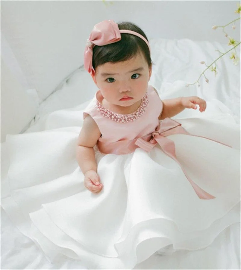 Baby Girl Dress Newborn Clothes Prom Dresses Princess 1 Year Birthday Girl Outfit 6 Months NewBorn Christening Baptism White