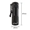 9LED Texture Pocket UV Torches Lighting Tool Mini 2W 395nm Backlight for Outdoor