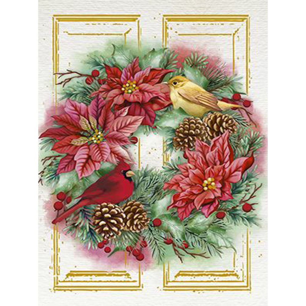 

Christmas Wreath - Round Drill Diamond Painting - 30*40CM, 501 Original