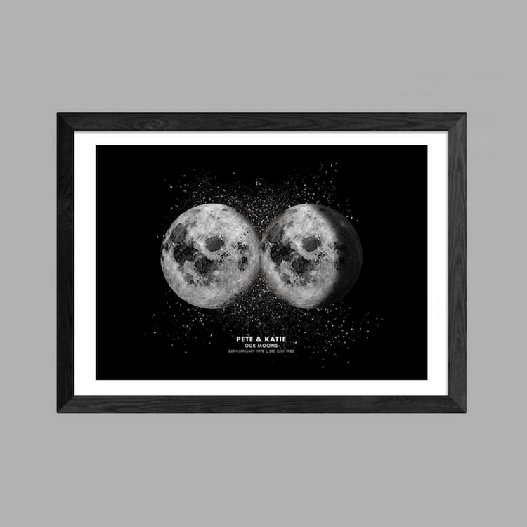 Custom Couples Moon Phase Printing Gift