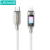 USAMS Zinc Alloy Colorful Light Data Cable