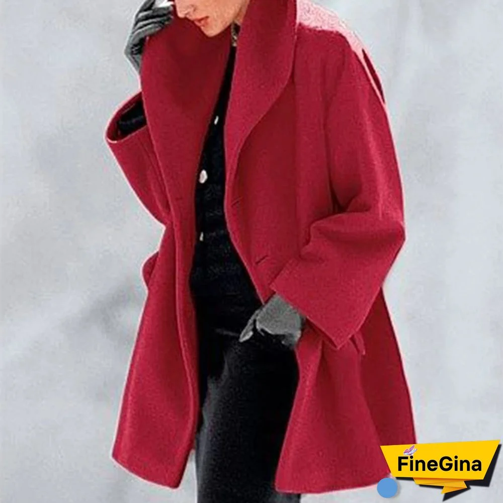 New Warm Women Fashion Multi-Color Shawl Collar Coat Jacket Casual Fleece Coat Down Jacket
