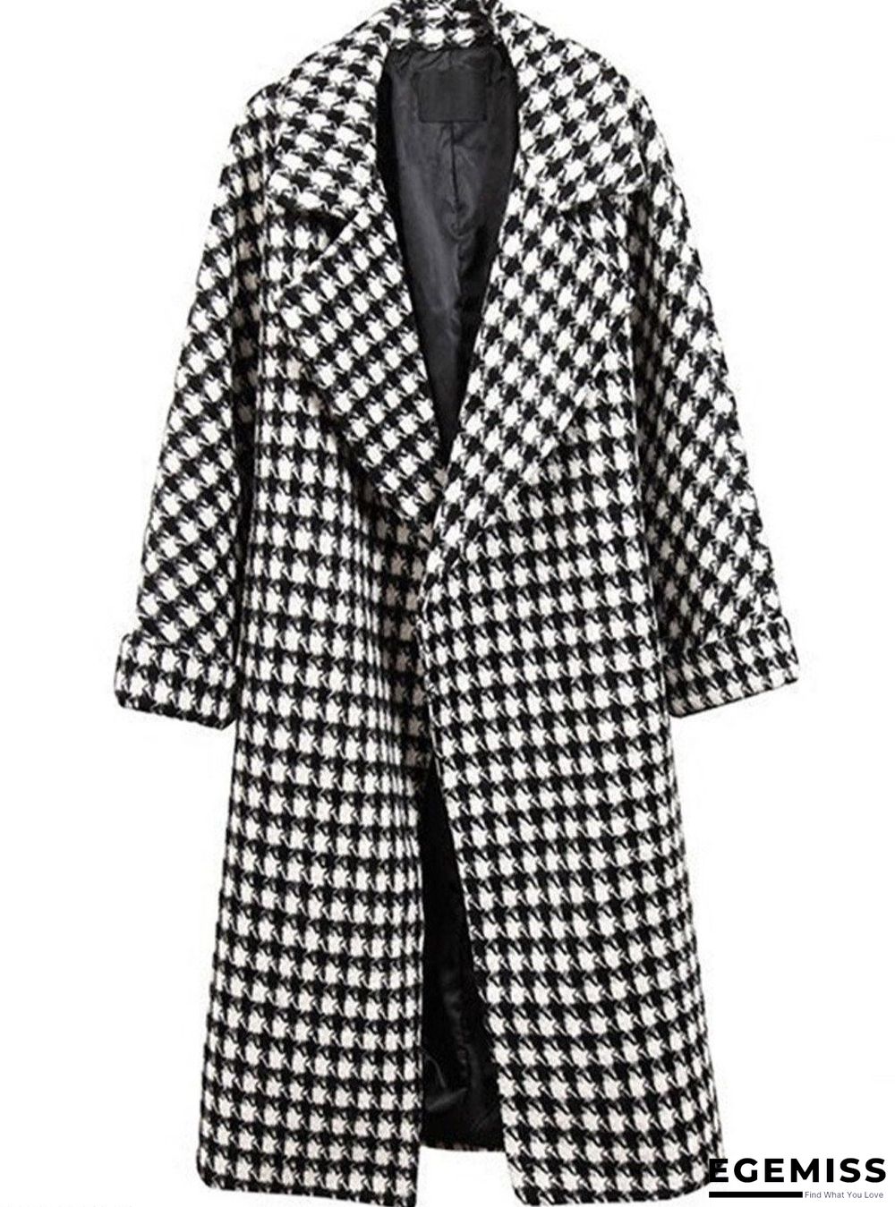 Hounds tooth Woolen Coat | EGEMISS