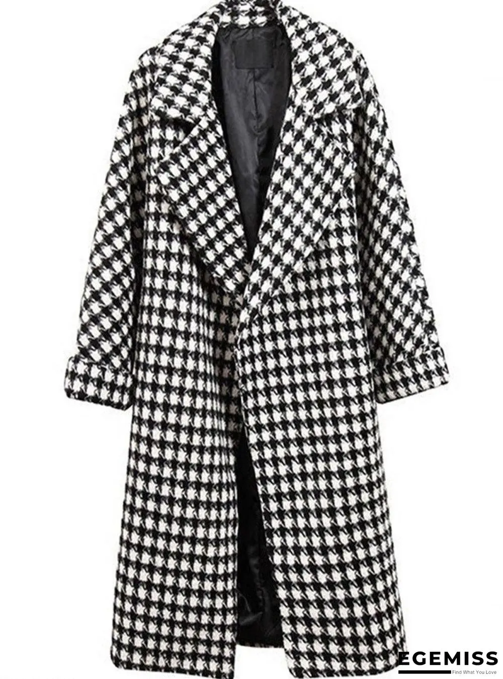 Hounds tooth Woolen Coat | EGEMISS