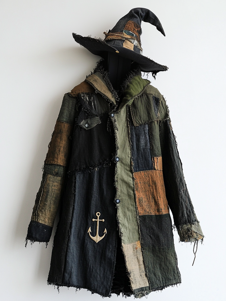 Pirate ship anchor long wizard cape c67b