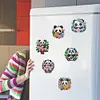 6Pcs Acrylic Flower Panda Diamond Art Refrigerator Magnets Sticker for Beginners