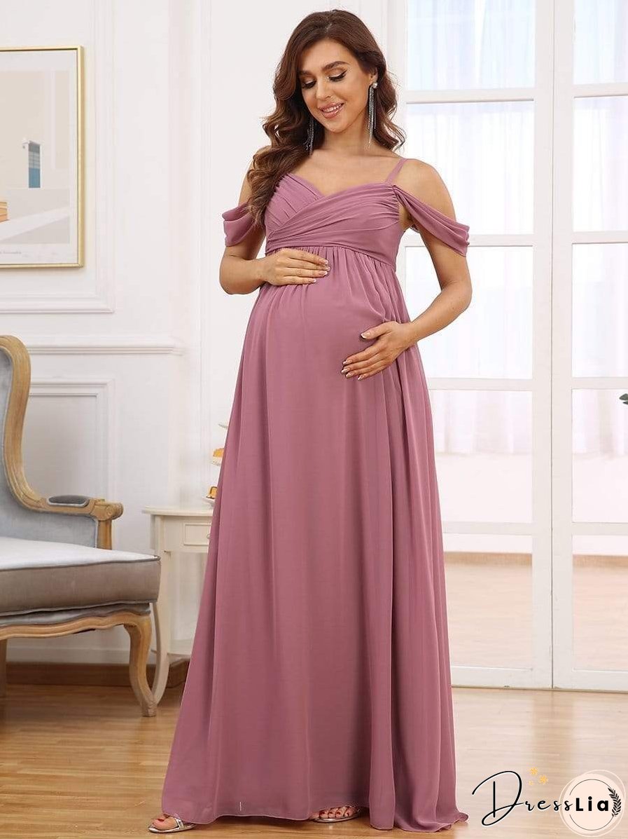 Draped Maternity Dress