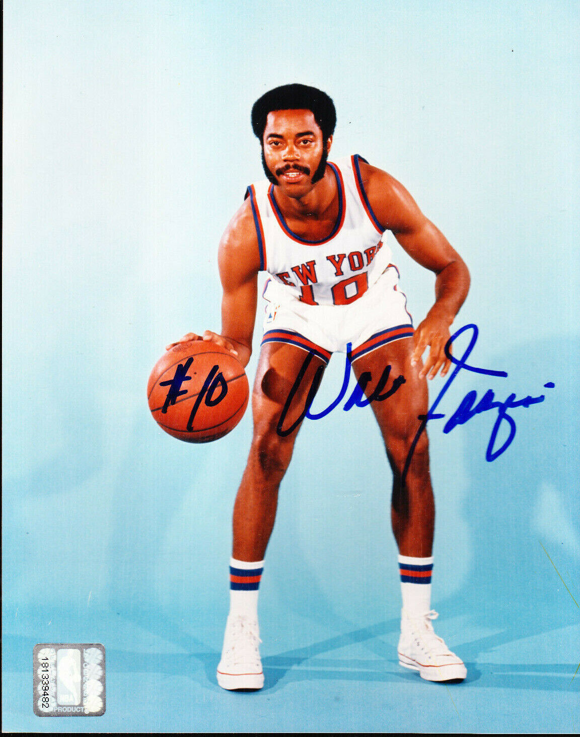 WALT FRAZIER AUTOGRAPH SIGNED 8X10 Photo Poster painting NEW YORK KNICKS COA