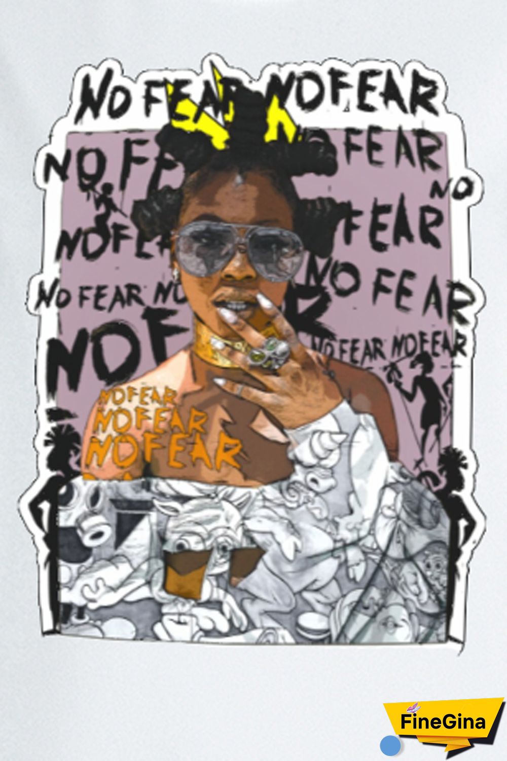 White Street Vintage Print Patchwork O Neck Tops