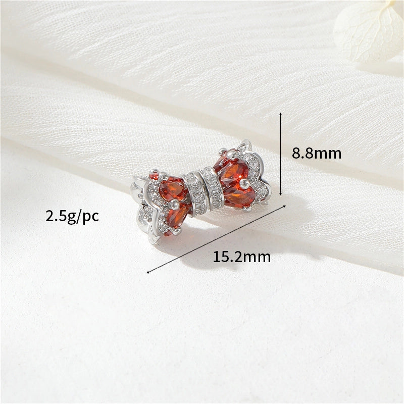 Zhongxing 14K Color Retaining Micro Inlaid Zircon Screw Buckle Small Waist Pearl Buckle DIY Bracelet Necklace Connecting Buckle Accessories