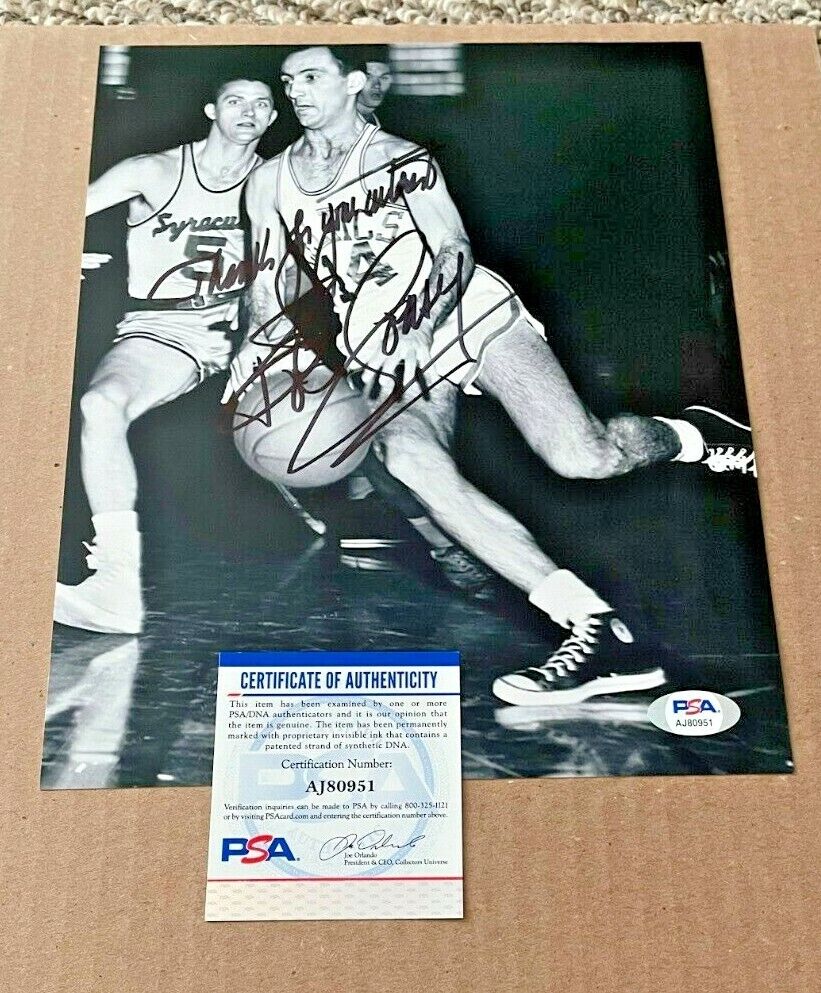 BOB COUSY SIGNED BOSTON CELTICS 8X10 Photo Poster painting PSA/DNA CERTIFIED NBA #11