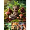 Groot-Peinture diamant ronde compl&egrave;te-40*40cm