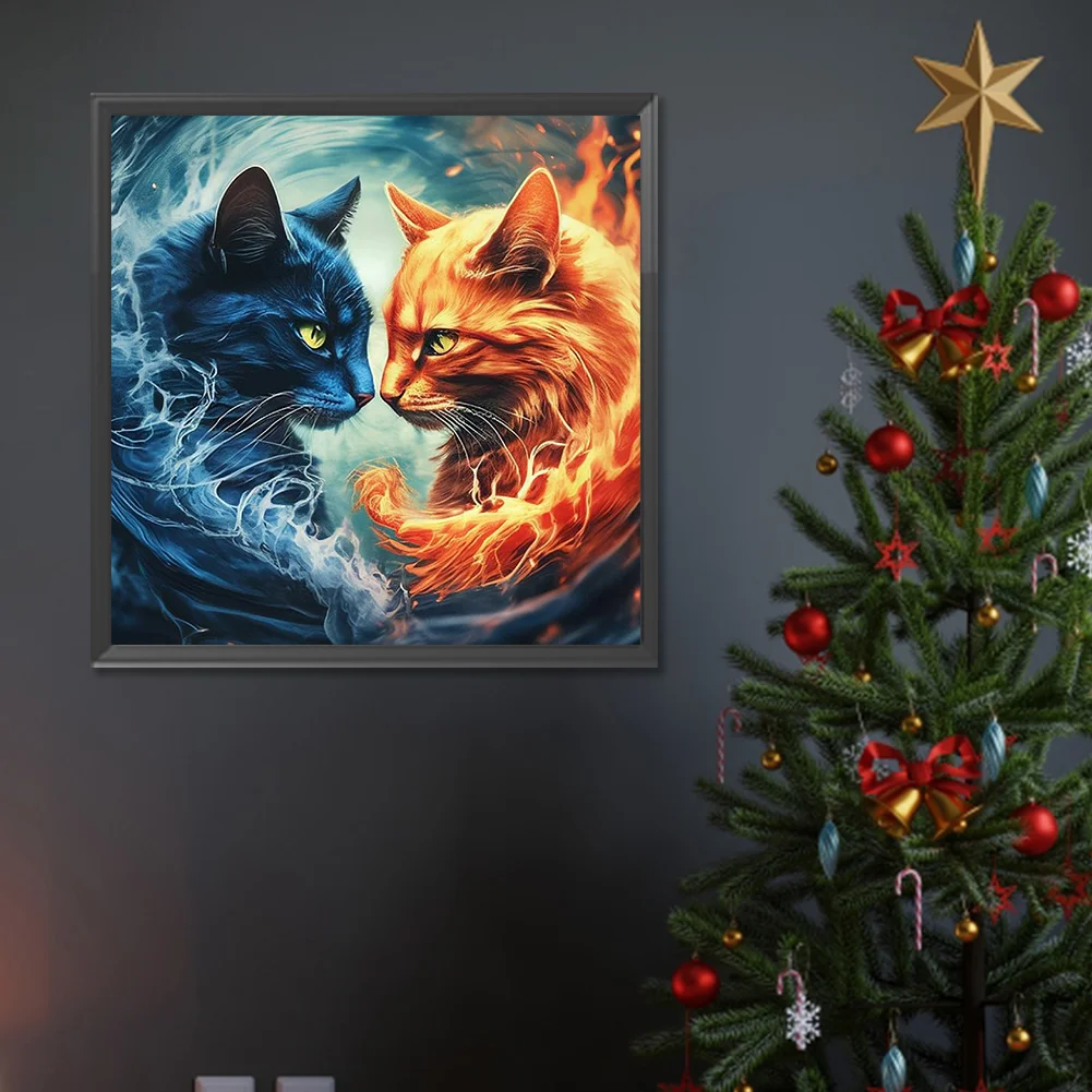 Diamond Painting - Full Round Drill - Cat(Canvas|30*30cm)