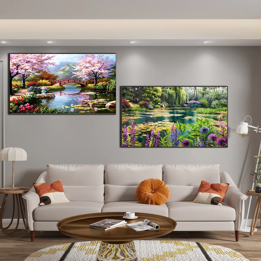 2pcs Diamond Painting - Full Round Drill - Landscape(Canvas|70*40cm)