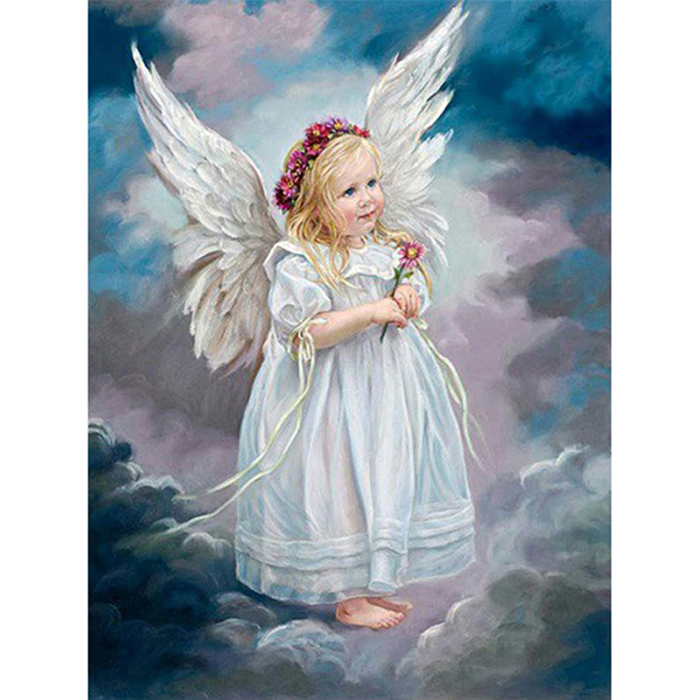 

Angel Girl - 11CT Stamped Cross Stitch - 40*50CM, 501 Original