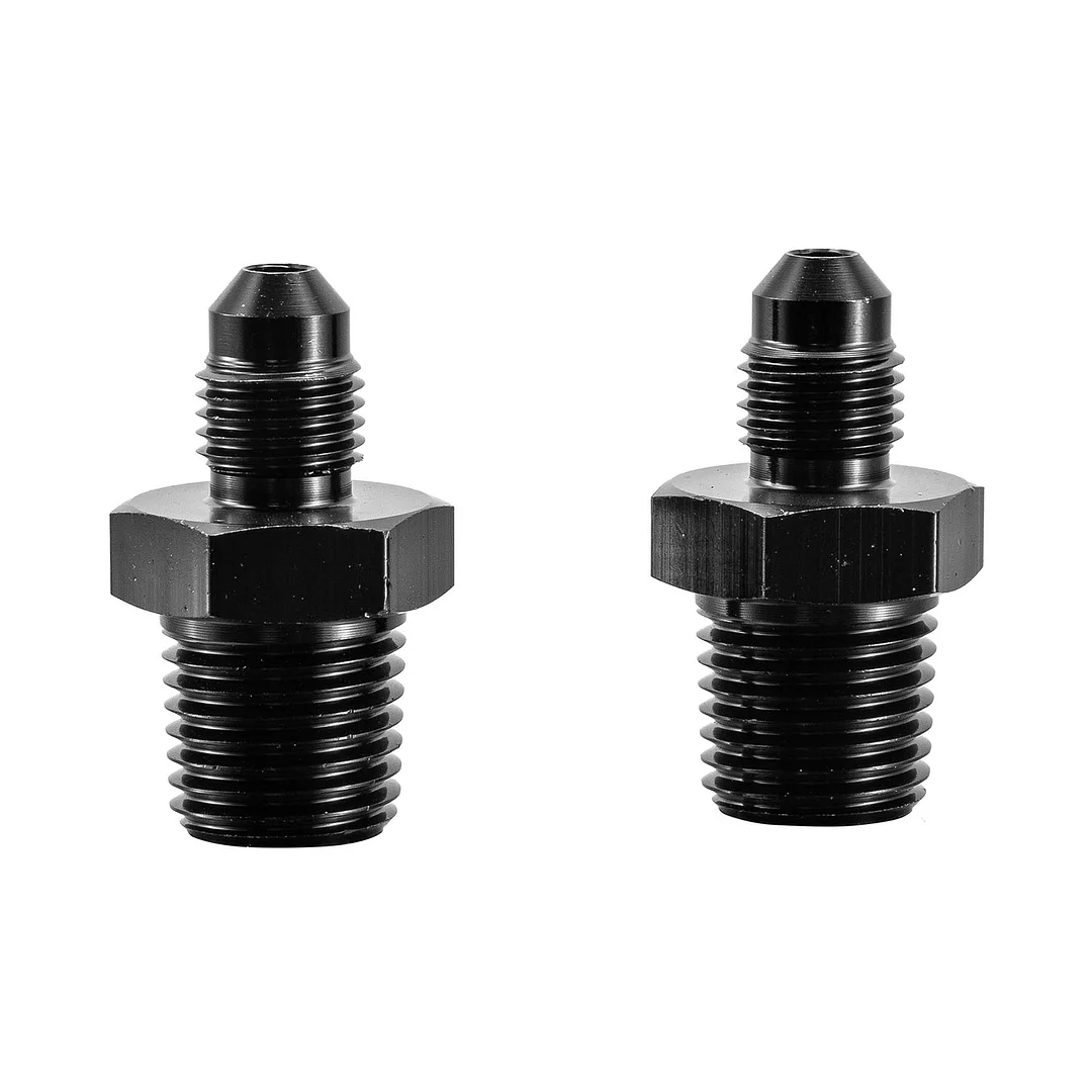 Alloyworks 2pcs 3AN Male Flare to 1/4" NPT Pipe Fitting Adapter Straight Aluminum 