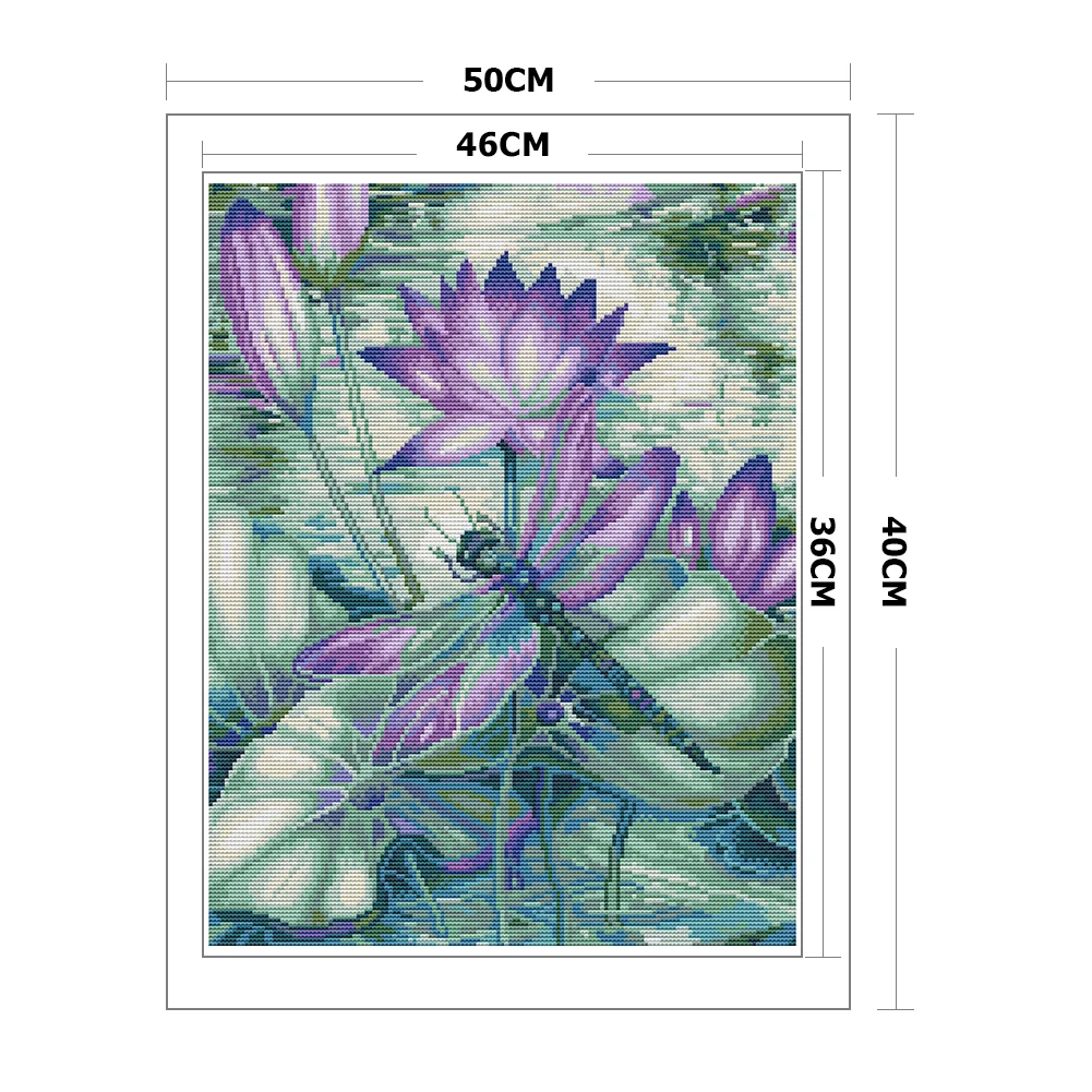 11ct Stamped Cross Stitch - Dragonfly(40*50cm)