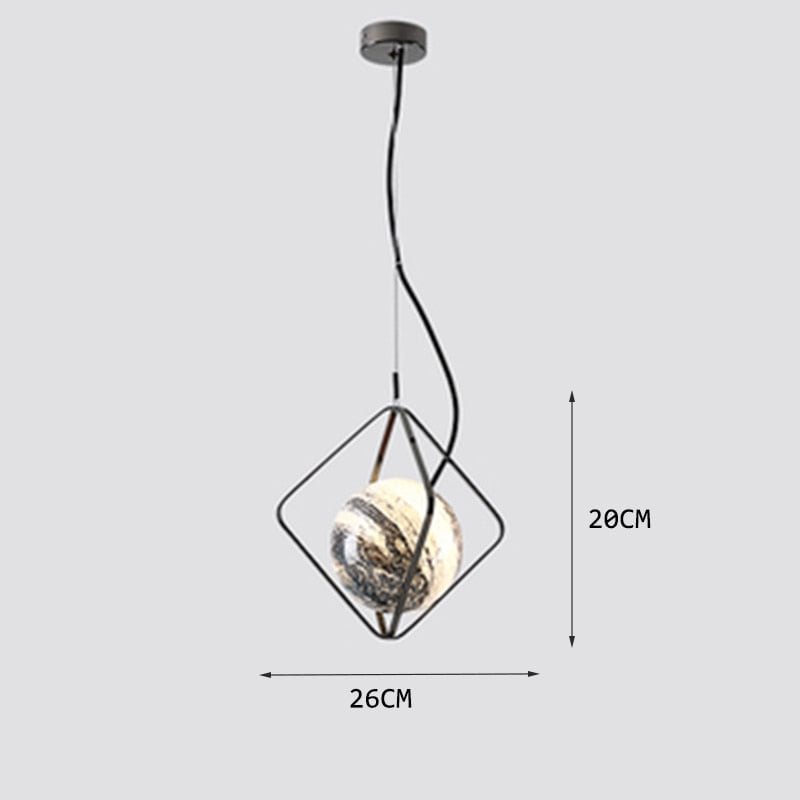 Nordic Gold Planet Pendant Lights Lighting LOFT Restaurant Modern Bedroom Bedside Pendant Lamp Living Room Decor Hanging Lamps