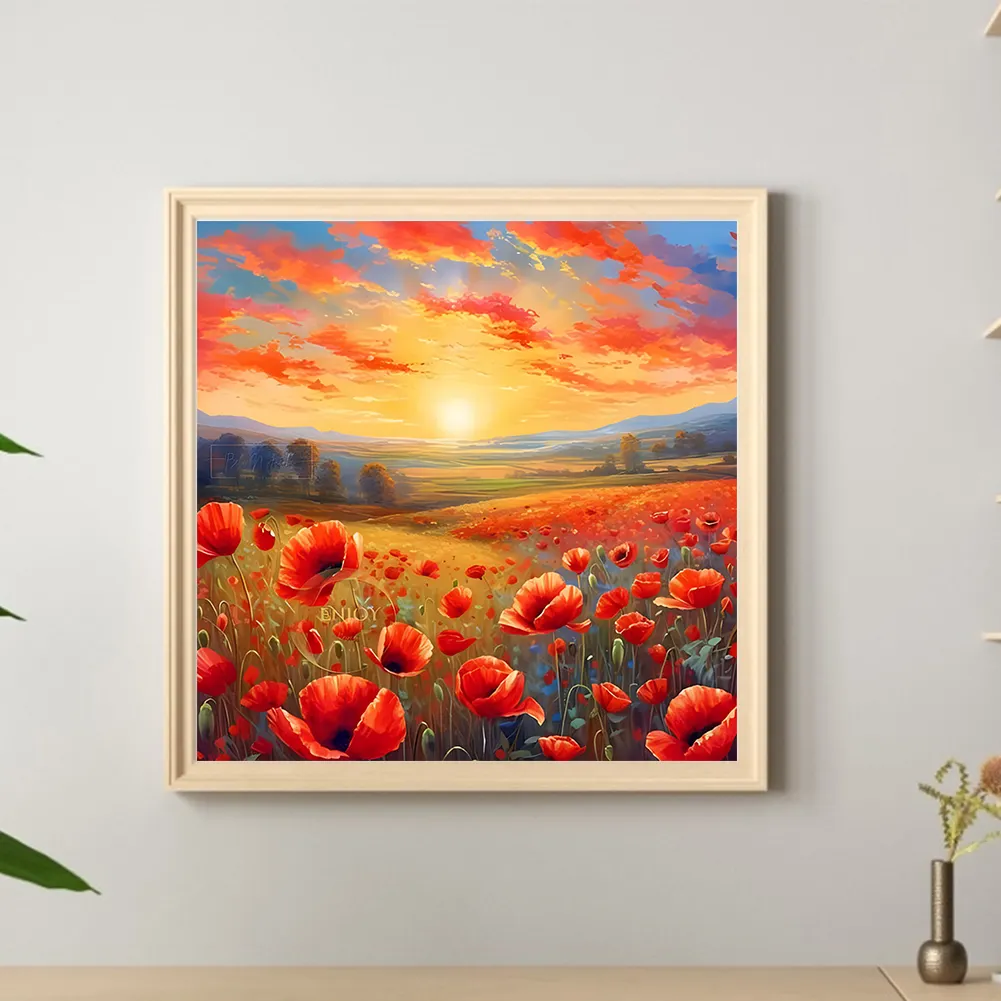 Diamond Painting - Full Round Drill - Poppy(Canvas|30*30cm)