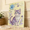DIY Pearl Painting Kitten for Home Wall Decor with Frame(40x30cm)