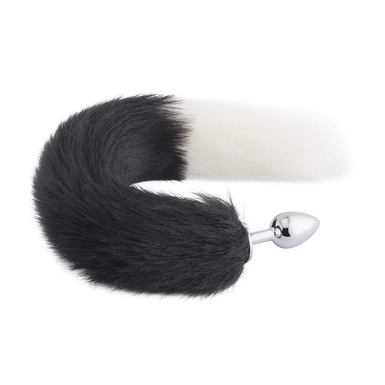 Black & White Cat Tail Plug 16