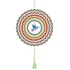 >Upgrade Size<DIY Diamond Painting Double-sided Rotatable Bird Hanging Wind Chime Suncatcher Hanging Kit