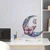 (US Local)Double Sided Acrylic Special Shape Moon Butterfly Diamond Painting Desktop Ornaments Kit
