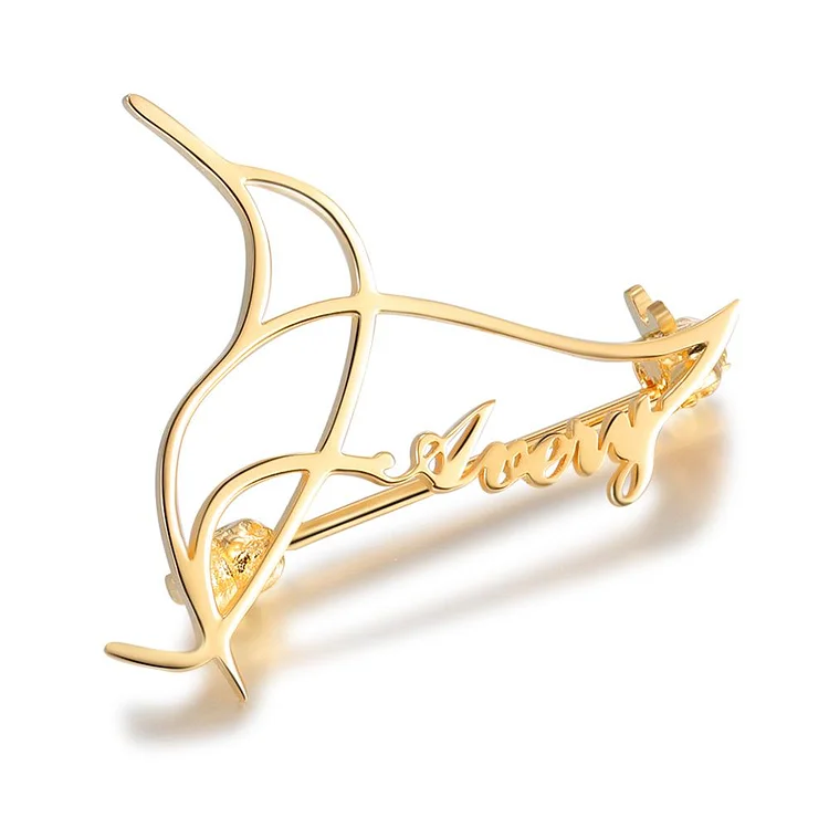 Personalized Name Custom Brooch Simple and Delicate