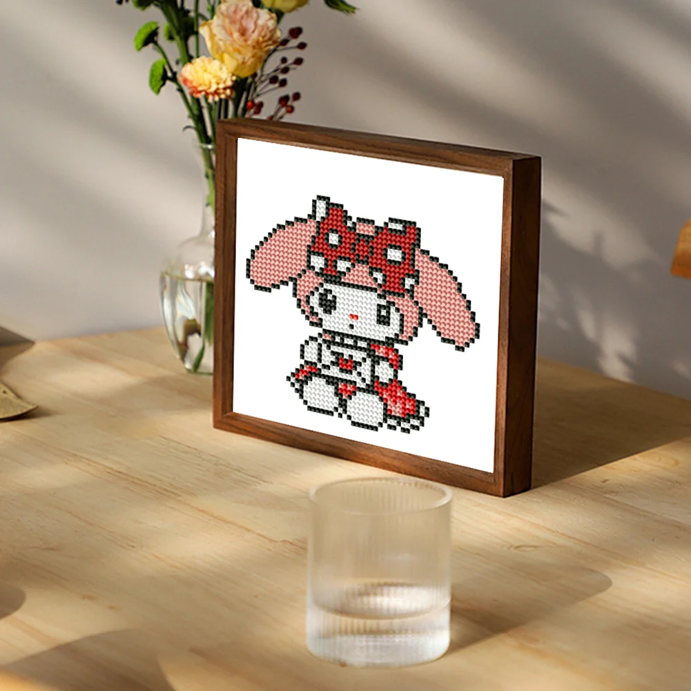 16pcs Cartoon DIY Mini Partial Round Diamond Painting for Table Decor No Frame(15*15cm)